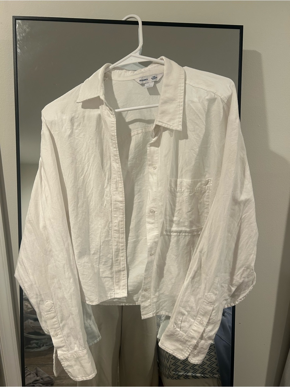 Old Navy White Lightweight Womenâs Button Up Jacket